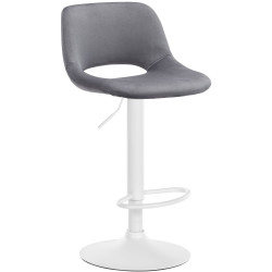 Tabouret de bar en velours Camden gris foncé