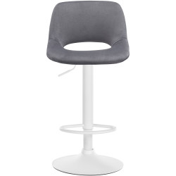Tabouret de bar en velours Camden gris foncé