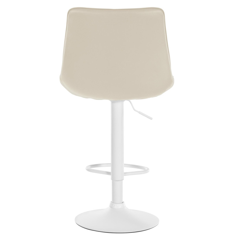 Lot de 2 tabourets de bar Toni, simili cuir crème
