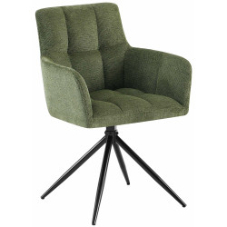 Chaise de salle à manger Jonah, tissu vert