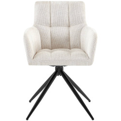Chaise de salle à manger Jonah en tissu crème