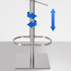 Tabouret de bar en velours Damaso E gris