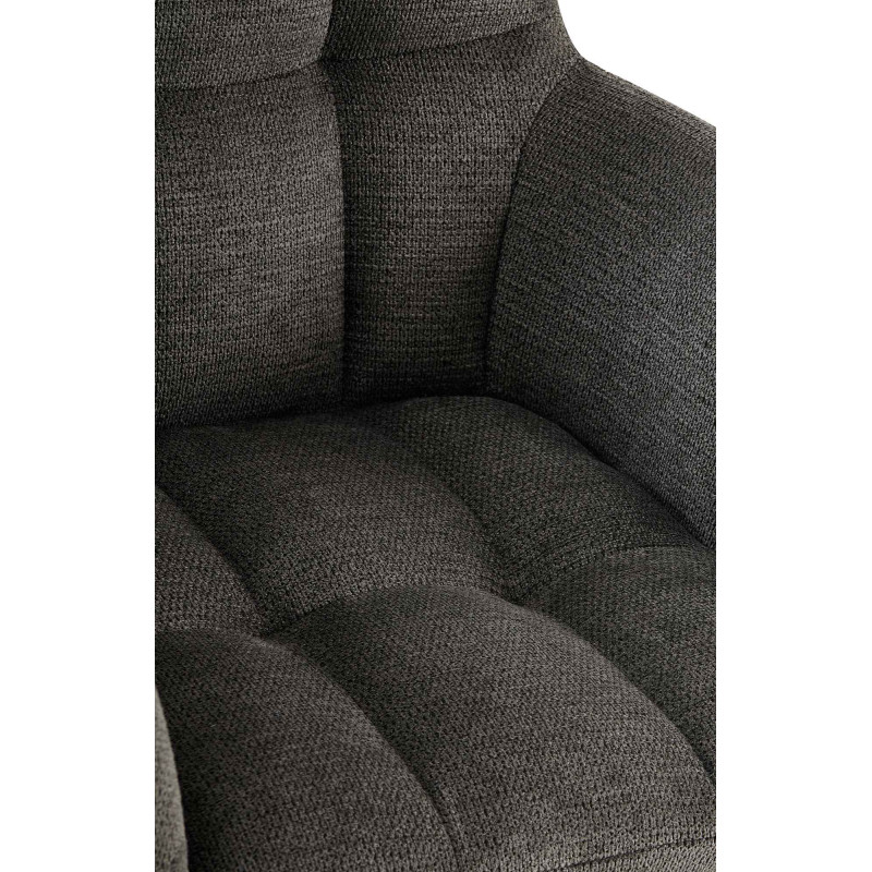 Chaise de salle à manger Jonah en tissu gris foncé