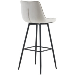 Lot de 2 tabourets de bar en velours Dartford gris