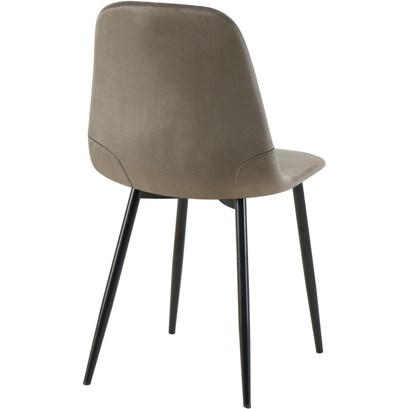 Ensemble de 4 chaises de salle à manger Baxter en velours anthracite