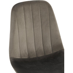 Lot de 4 chaises de salle à manger Baxter velours anthracite