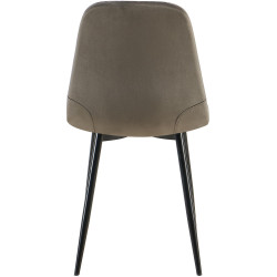 Lot de 4 chaises de salle à manger Baxter velours anthracite