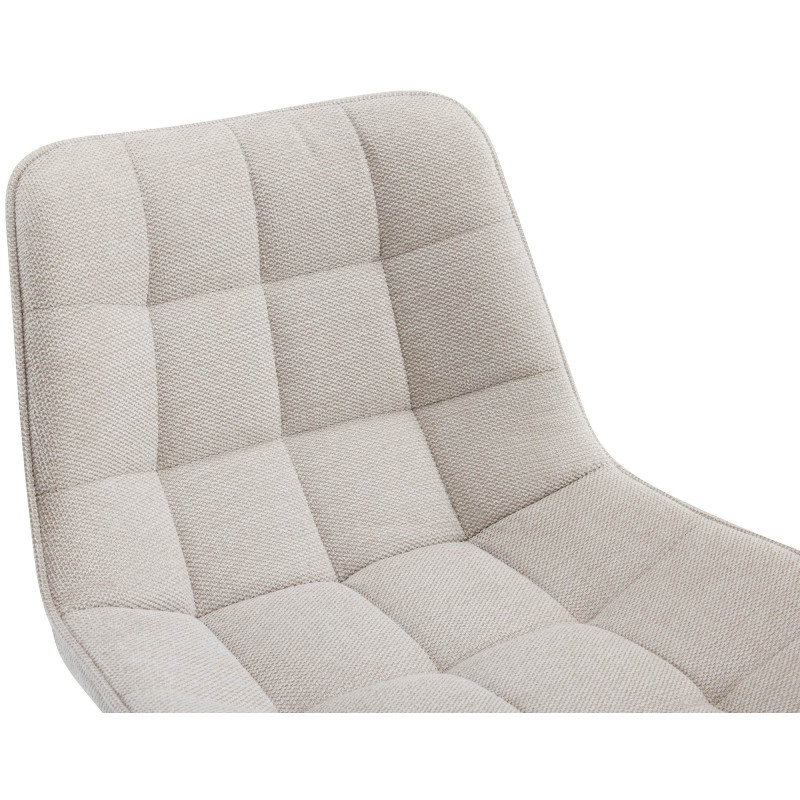 Tabouret de bar en tissu Dartford crème