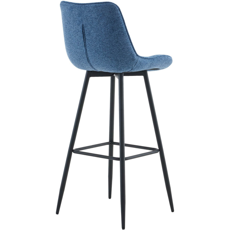 Tabouret de bar en tissu Dartford bleu