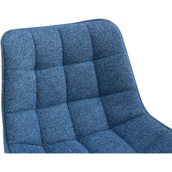 Tabouret de bar en tissu Dartford bleu