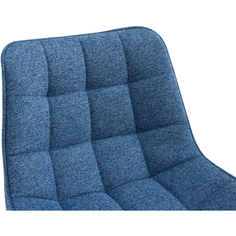 Tabouret de bar en tissu Dartford bleu