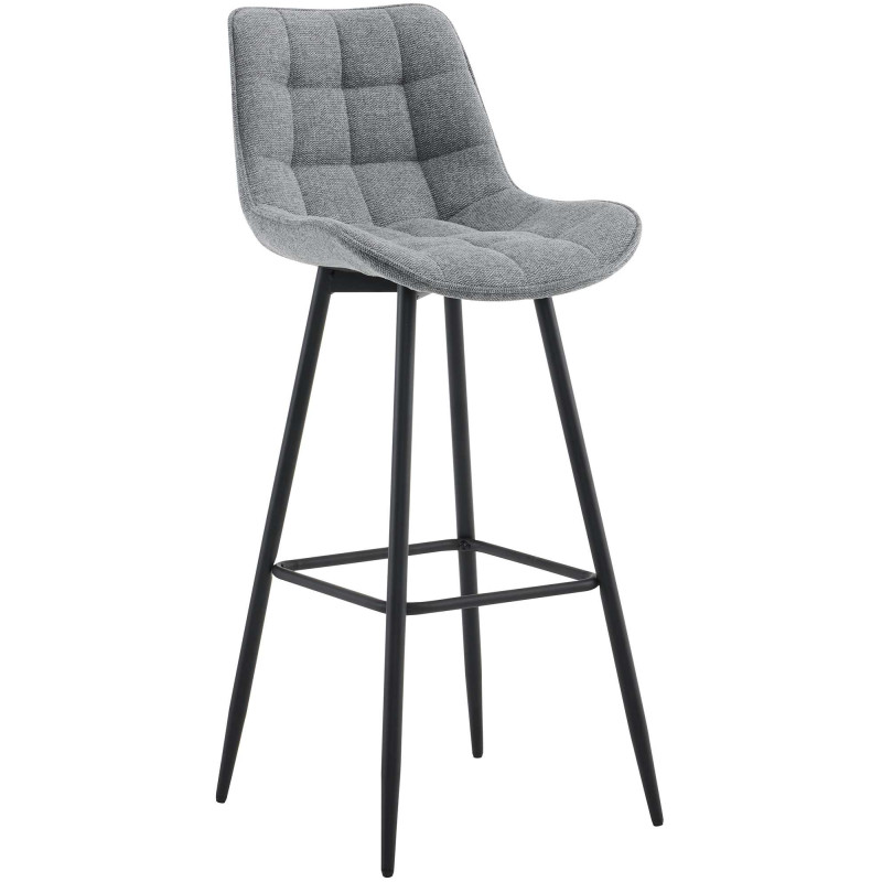 Tabouret de bar en tissu Dartford gris