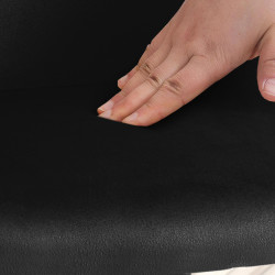 Chaise de salle à manger Jaysie, velours, noire