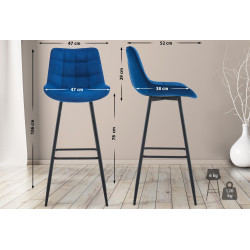 Tabouret de bar en velours...