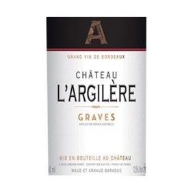 Château L'Argilere 2019 Graves - Vin rouge de Bordeaux