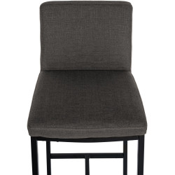Tabouret de bar Freeport tissu B gris foncé