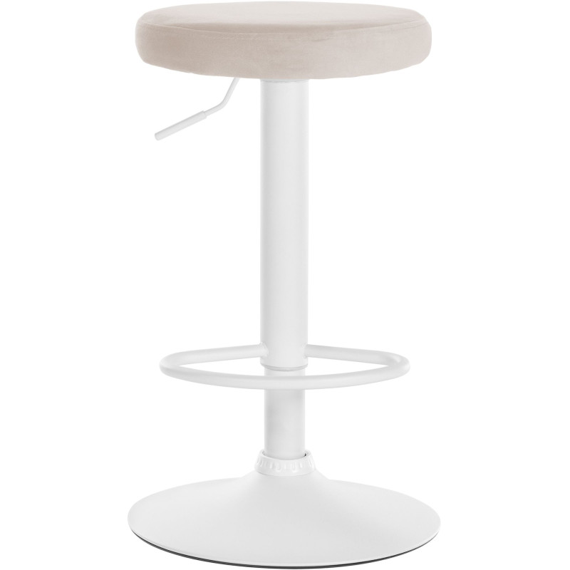 Tabouret de bar Ponte velours crème