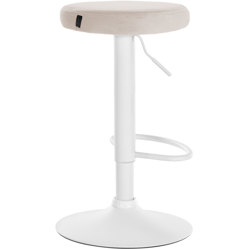 Tabouret de bar Ponte velours crème