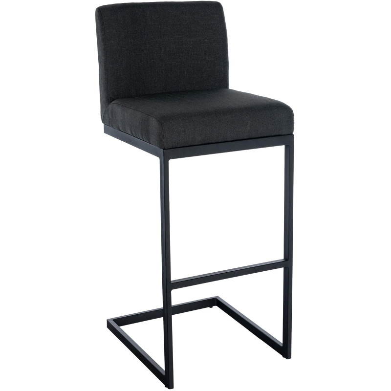 Tabouret de bar Hopewell tissu B gris foncé