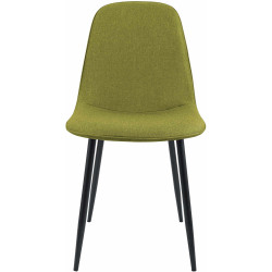 Chaise de salle à manger Maryam en tissu vert