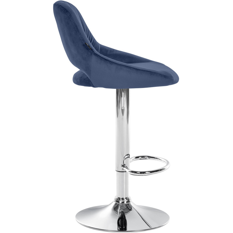 Lot de 2 tabourets de bar Milet velours C bleu