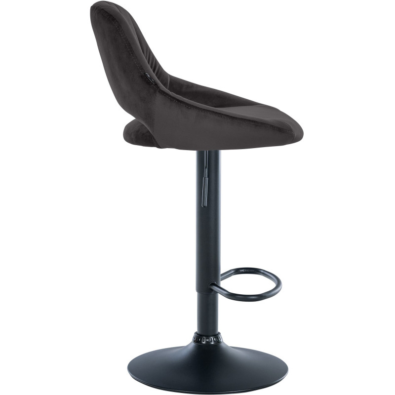Lot de 2 tabourets de bar Milet velours B noir