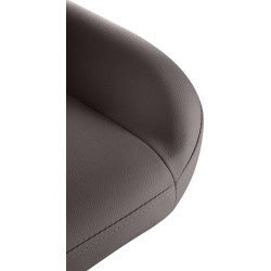 Tabouret de bar Braga Gold simili cuir brun