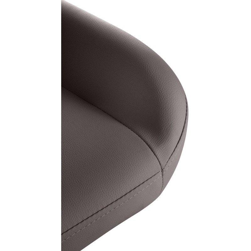 Tabouret de bar Braga Gold simili cuir brun