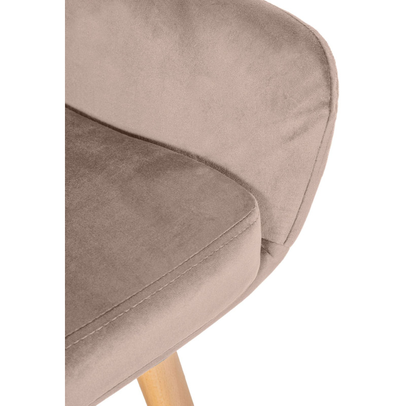Tabouret de bar Grant en velours gris clair