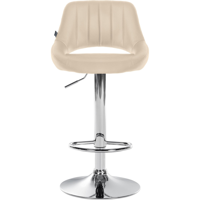 Lot de 2 tabourets de bar Milet en cuir artificiel C crème