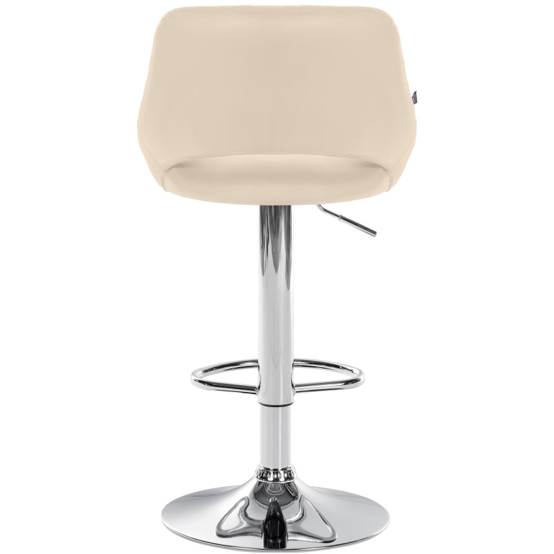 Lot de 2 tabourets de bar Milet en cuir artificiel C crème