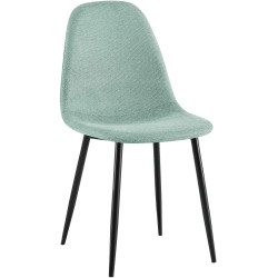 Chaise de salle à manger en tissu Napier vert clair