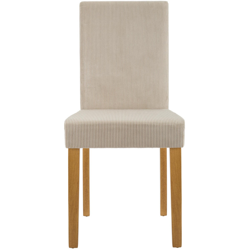 Chaise de salle à manger Ina Cord marron clair antique