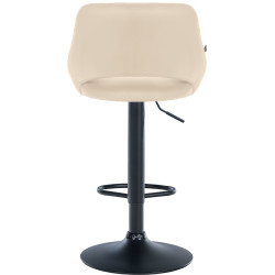 Lot de 2 tabourets de bar Milet en cuir artificiel B crème