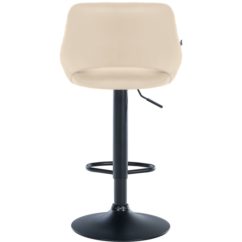 Lot de 2 tabourets de bar Milet en cuir artificiel B crème