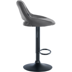 Lot de 2 tabourets de bar Milet en cuir artificiel B gris