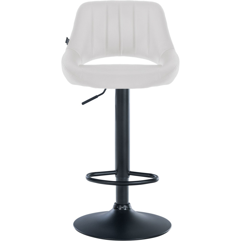 Lot de 2 tabourets de bar Milet en cuir artificiel B blanc