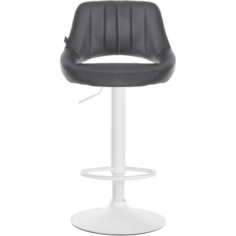 Lot de 2 tabourets de bar Milet en cuir artificiel W gris