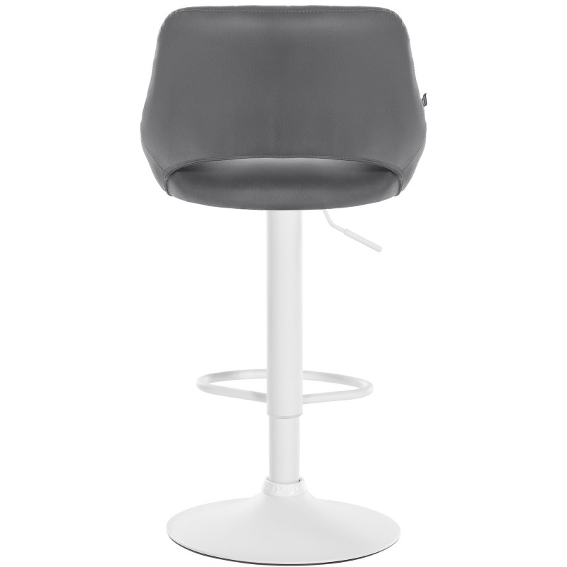 Lot de 2 tabourets de bar Milet en cuir artificiel W gris