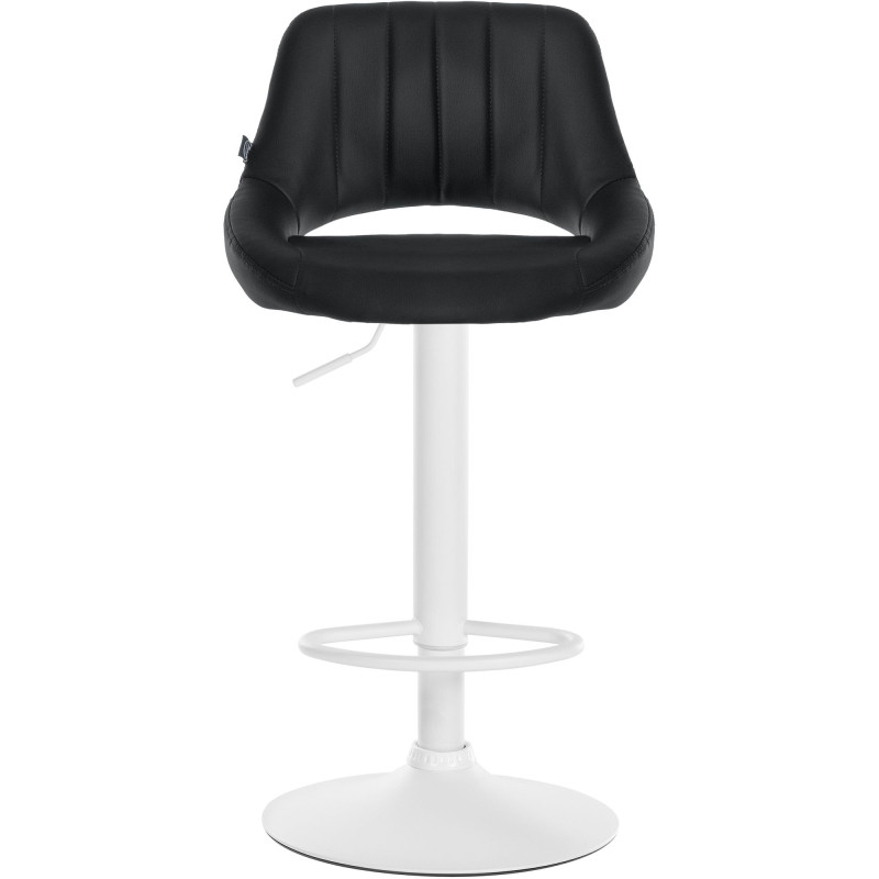 Lot de 2 tabourets de bar Milet en cuir artificiel W noir