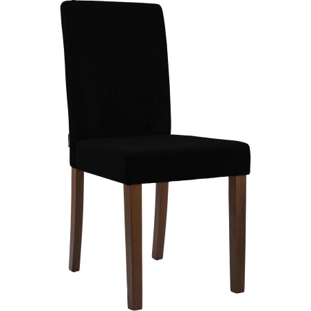 Chaise de salle à manger Ina Cord noir foncé antique