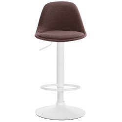 Tabouret de bar Kiel en tissu brun