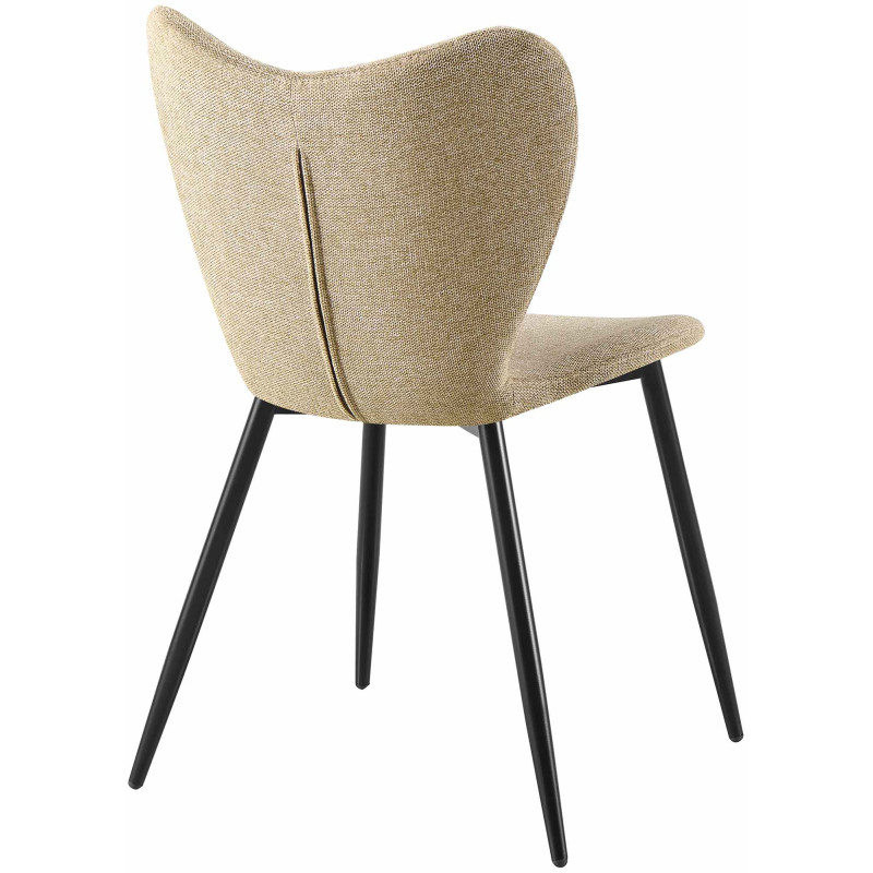 Chaise de salle à manger Maika en tissu taupe