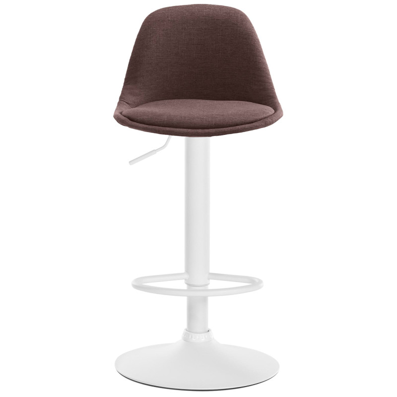 Tabouret de bar Kiel en tissu brun