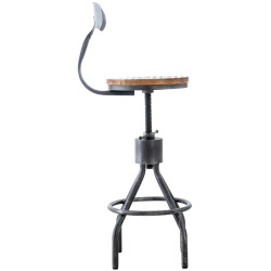 Ensemble de 2 tabourets de bar Hanam argent antique