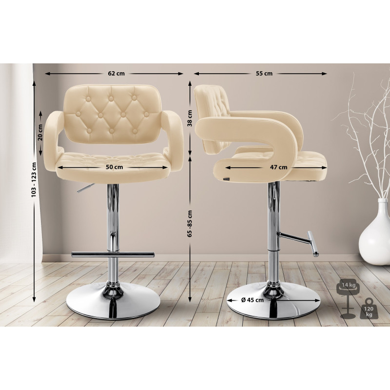 Tabouret de bar Dublin C crème