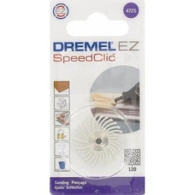 Brosse abrasive de précision DREMEL S472 (Diametre 25mm, Grain 120, Pour Ponçage et Polissage)