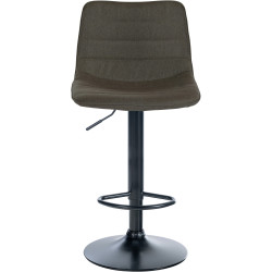 Lot de 2 tabourets de bar Lex tissu B taupe