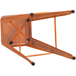Ensemble de 4 tabourets de bar Fletcher orange