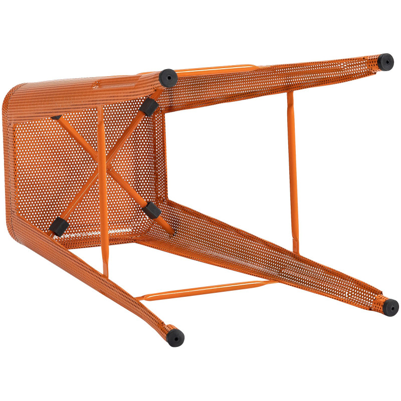 Ensemble de 4 tabourets de bar Fletcher orange